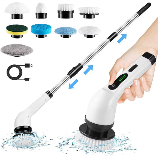 Cordless Spin Scrubber Electric Multipurpose Cleaning Brush for Kitchen Bathroom Toilet - Household Hair Brushes and Mops
